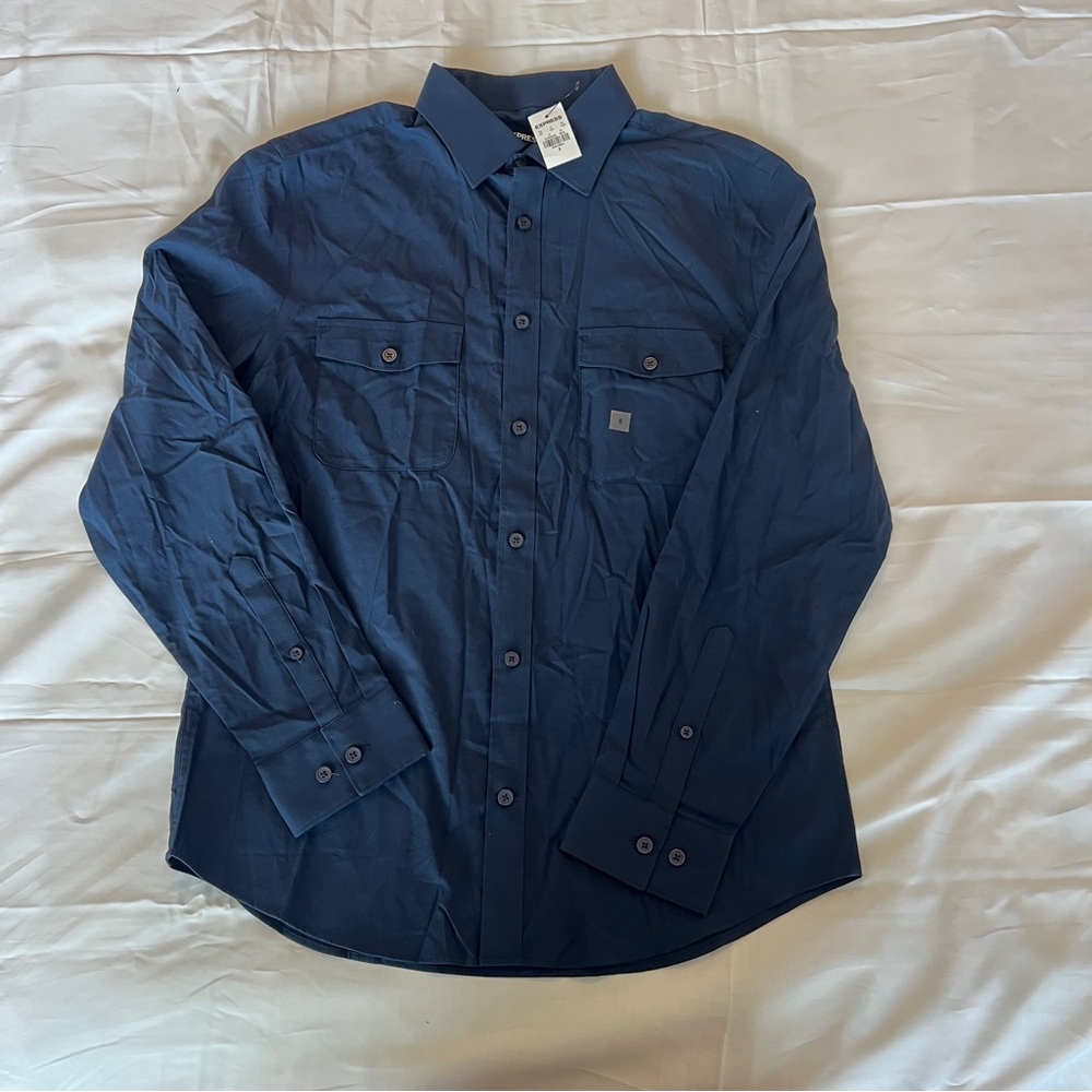 size small express button down.